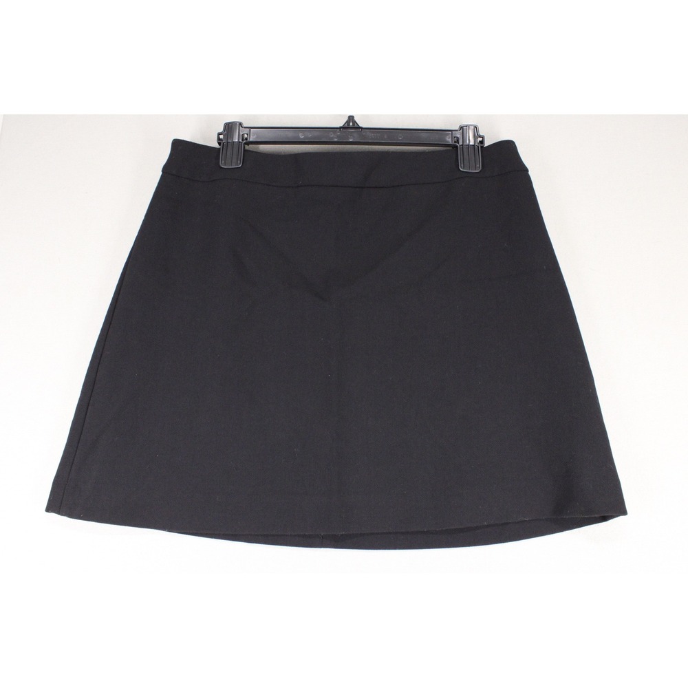 Express Skirt A-Line Mini Womens 12 Black Viscose Blend Stretch Workwear Preppy